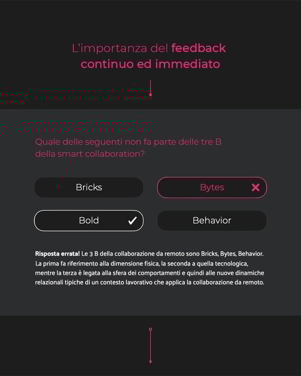 tentacle learning platform - feedback continuo