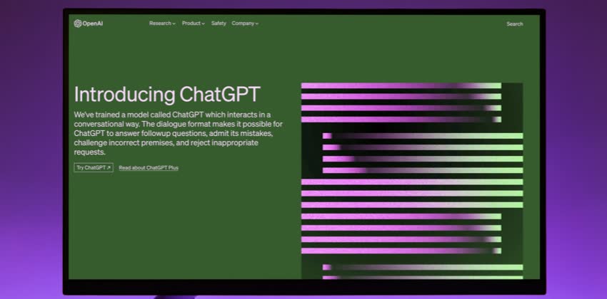 Schermata dal sito di OpenAi con accesso a chatgpt il servizio chatbot di gpt