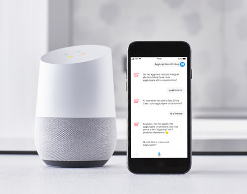 google assitant immagine con telefono