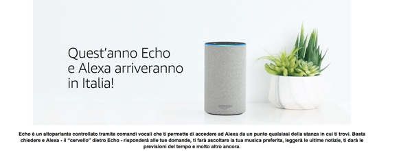 Echo Alexa sul tavolo